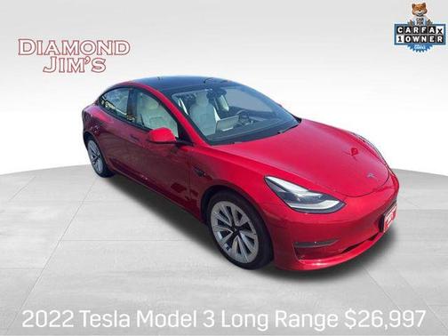 Red Multi-Coat 2022 Tesla Model 3 Long Range