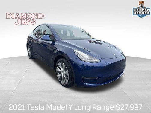 Deep Blue Metallic 2021 Tesla Model Y Long Range Dual Motor All-Wheel Drive
