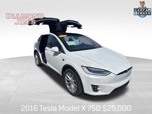 White 2016 Tesla Model X 75D