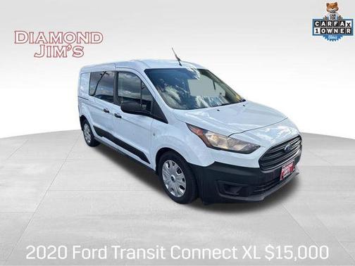 Frozen White 2020 Ford Transit Connect XL Cargo Van