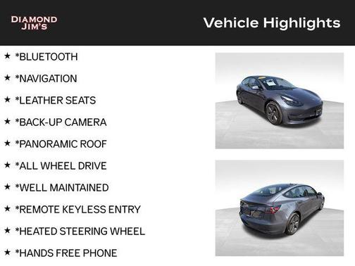 Midnight Silver Metallic 2023 Tesla Model 3 Long Range