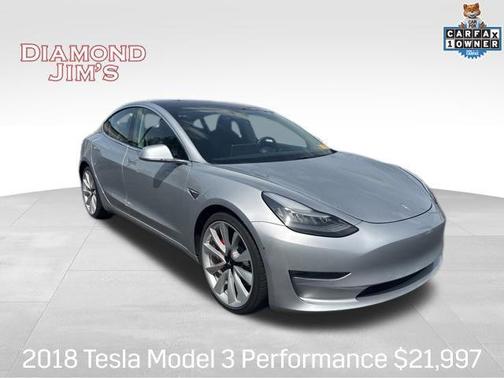Silver 2018 Tesla Model 3 Performance