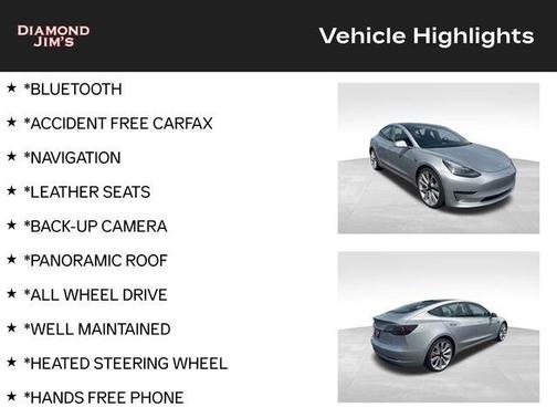 Silver Metallic 2018 Tesla Model 3 Performance