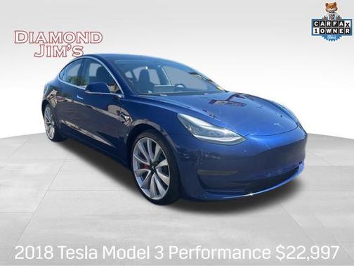 Deep Blue Metallic 2018 Tesla Model 3 Performance