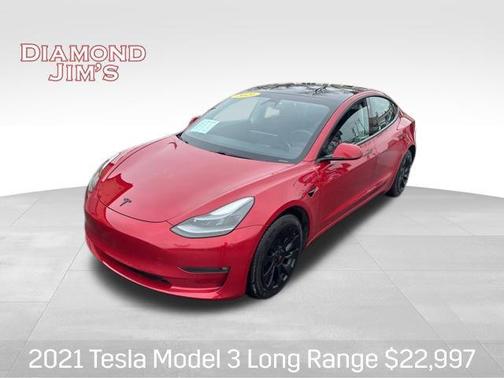 Red Multi-Coat 2021 Tesla Model 3 Long Range