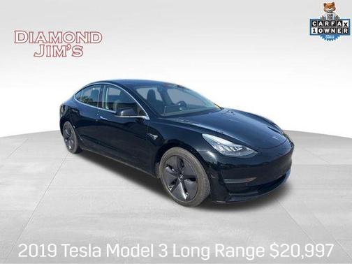 Solid Black 2019 Tesla Model 3 Long Range