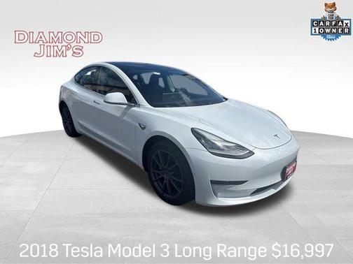 Pearl White Multi-Coat 2018 Tesla Model 3 Long Range