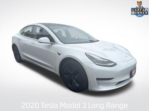 Pearl White Multi-Coat 2020 Tesla Model 3 Long Range