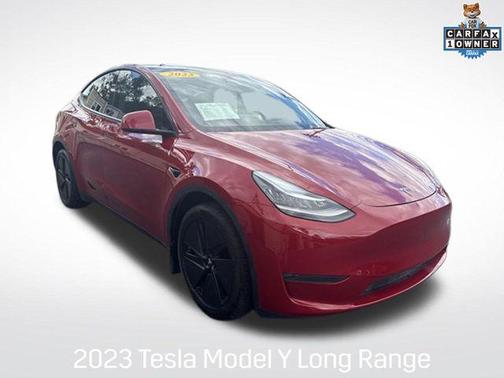 Red Multi-Coat 2023 Tesla Model Y Long Range Dual Motor All-Wheel Drive