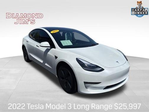 Pearl White Multi-Coat 2022 Tesla Model 3 Long Range