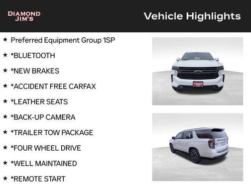Summit White 2021 Chevrolet Tahoe 4WD RST