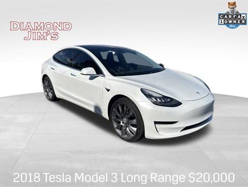 Pearl White Multi-Coat 2018 Tesla Model 3 Long Range
