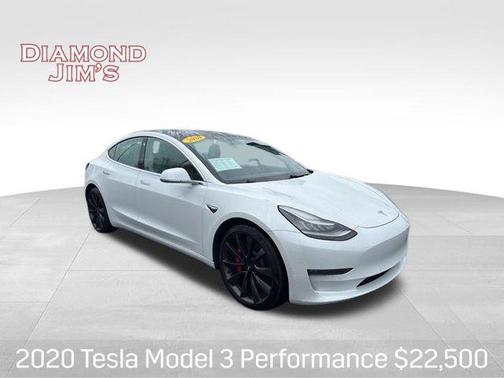 Pearl White Multi-Coat 2020 Tesla Model 3 Performance