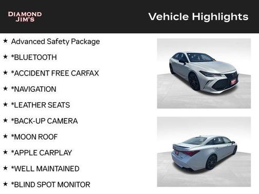 Pearl 2019 Toyota Avalon Touring