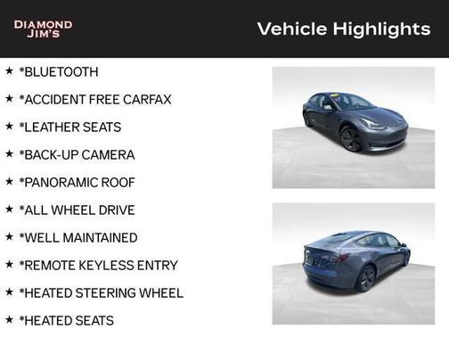 Midnight Silver Metallic 2023 Tesla Model 3 Long Range