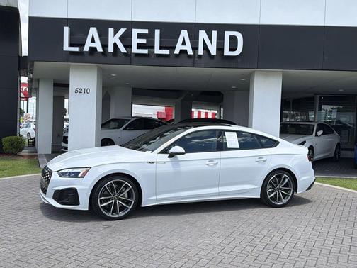White 2024 Audi A5 Sportback 45 S Line Premium