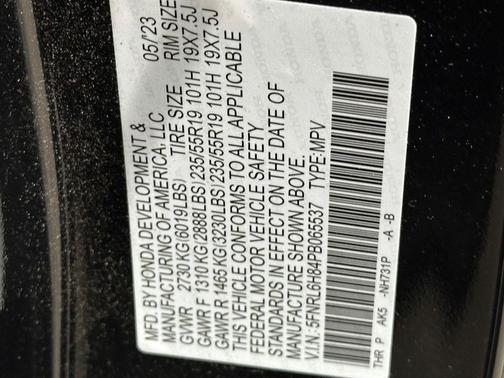 2023 Honda Odyssey Touring