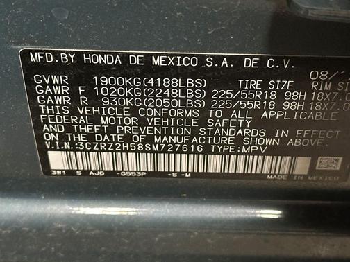 Green 2025 Honda HR-V Sport