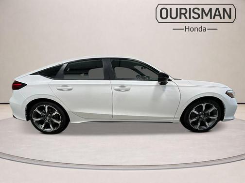 Platinum White Pearl 2026 Honda Civic Hybrid Sport Touring