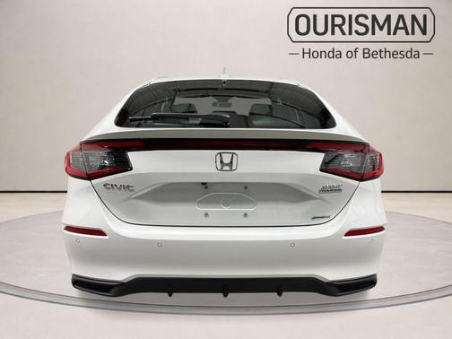 Platinum White Pearl 2026 Honda Civic Hybrid Sport Touring