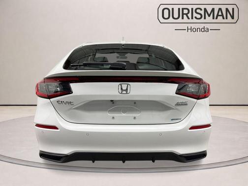 Platinum White Pearl 2026 Honda Civic Hybrid Sport Touring