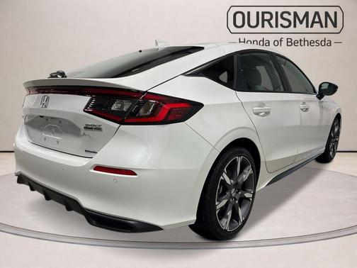 Platinum White Pearl 2026 Honda Civic Hybrid Sport Touring