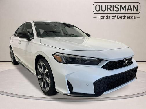 Platinum White Pearl 2026 Honda Civic Hybrid Sport Touring