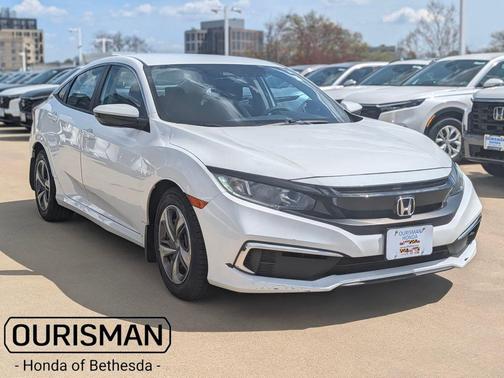 White 2021 Honda Civic LX