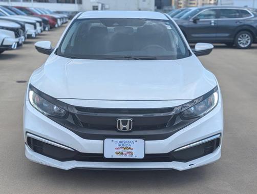 White 2021 Honda Civic LX