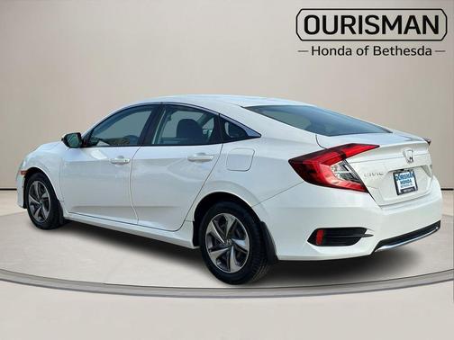 White 2021 Honda Civic LX