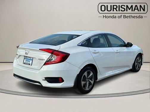 White 2021 Honda Civic LX
