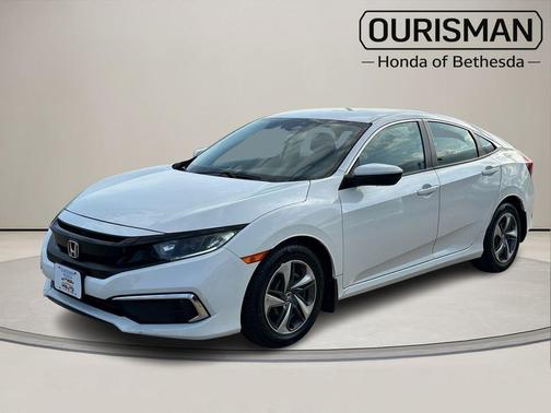 White 2021 Honda Civic LX