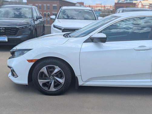 White 2021 Honda Civic LX