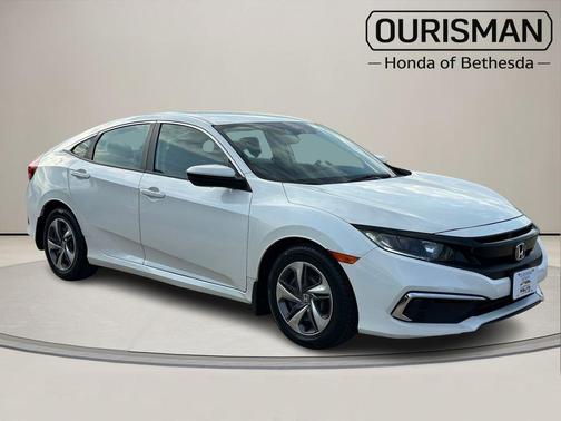 White 2021 Honda Civic LX