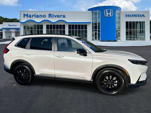 Platinum White Pearl 2025 Honda CR-V Hybrid Sport AWD