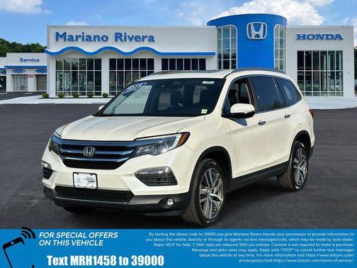 White Diamond Pearl 2018 Honda Pilot Touring