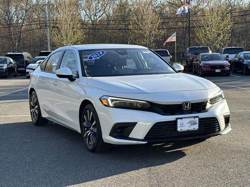 Platinum White Pearl 2024 Honda Civic EX-L