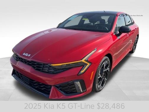 Red 2025 Kia K5 GT-Line
