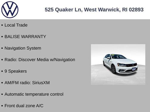 Pure White 2018 Volkswagen Jetta 2.0T GLI