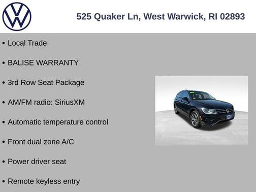 Deep Black Pearl 2019 Volkswagen Tiguan 2.0T SE 4MOTION