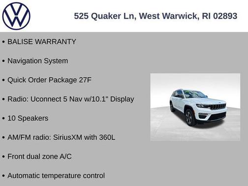 Bright White Clearcoat 2023 Jeep Grand Cherokee 4xe Base