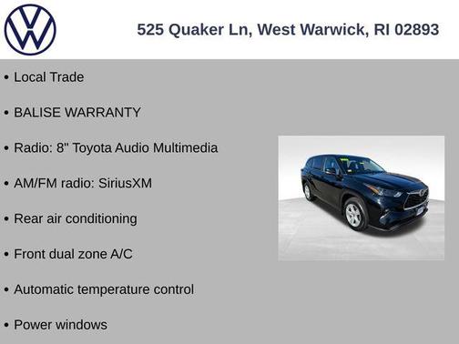 Midnight Black Metallic 2023 Toyota Highlander LE