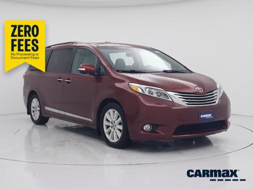 Burgundy 2017 Toyota Sienna Limited