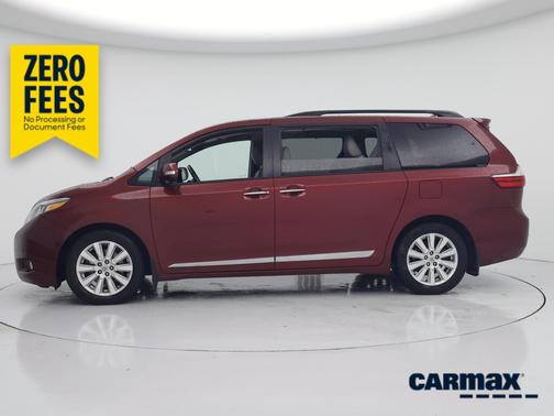 Burgundy 2017 Toyota Sienna Limited