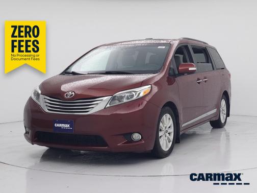 Burgundy 2017 Toyota Sienna Limited