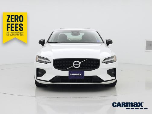 White 2023 Volvo S60 B5 Core Dark Theme