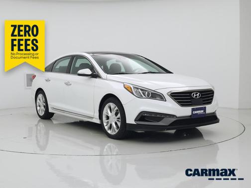 White 2015 Hyundai SONATA Limited