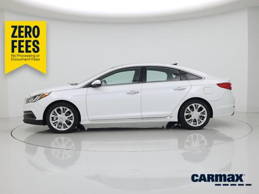 White 2015 Hyundai SONATA Limited
