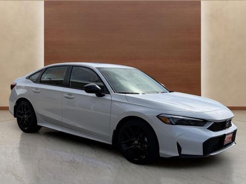 Platinum White Pearl 2026 Honda Civic Hybrid Sport