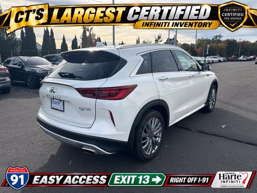 Lunar White 2023 INFINITI QX50 LUXE